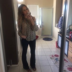 Open shoulder blouse